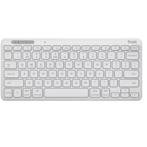 Tastatura Trust Lyra, Mini, Wireless + Bluetooth, Scissor key switch, alb