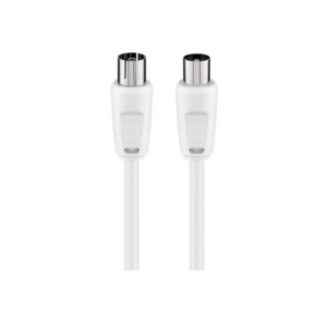 Cablu antena coaxia tata - coaxial mama alb 1.5m, Goobay