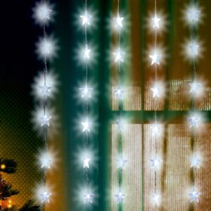 Perdea de lumini cu LED-uri, decor stele