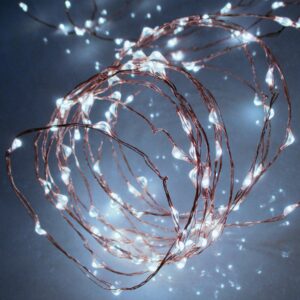 Ghirlandă cu LED-uri micro pentru exterior, 80 LED-uri alb rece
