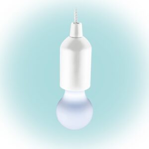 Lampă cu LED, comutator cu şnur, alb, 4,5V