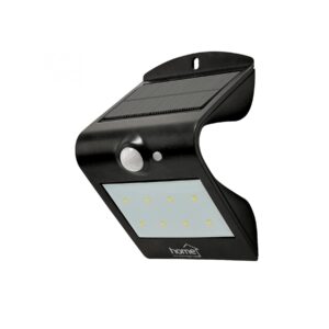 Reflector LED cu panou solar, cu senzor de miscare, negru