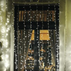 Perdea de lumini cu LED-uri Home pentru exterior, 2 m x 1 m, 210 LED-uri albă rece