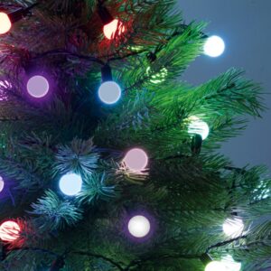 Ghirlandă luminoasă cu 50 LED-uri multicolore și decor glob opac pentru exterior și interior