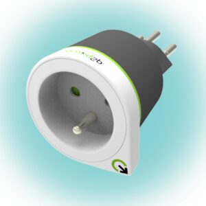 Adaptor călătorii Q2 France to Switzerland alb gri
