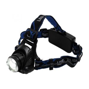Lampa fixabila pe cap cu LED, zoom, incarcabila