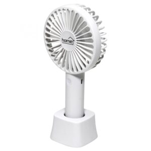 Ventilator de mana, cu dinam, 9 cm, alb