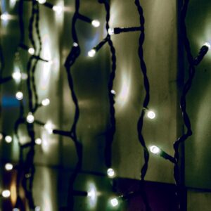Perdea de lumini 204 LED alb pentru exterior cu legare în serie