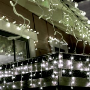 Perdea de lumini LED Home tip sloi de gheață 30 m, alb rece