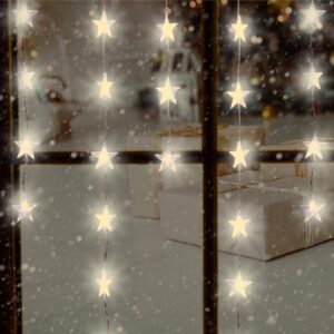 Perdea lumini stele cu LED Home 1,35 m, alb cald