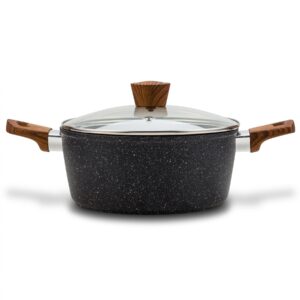 Oala 28 cm, strat antiaderent piatra, Nava