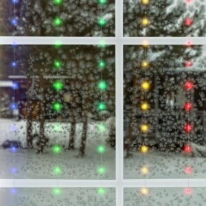 Perdea de lumini microLED pentru interior 3x2m, 10 ghirlande, 20LED, alb rece