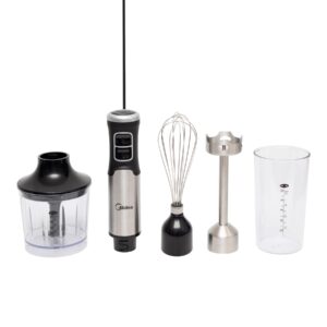Set blender vertical Midea BH1001W, 1000 W, argintiu și negru