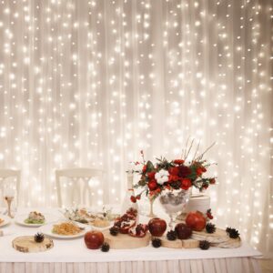 Perdea de lumini LED, 2x1m / 210 LED, inseriabil, alb cald
