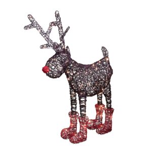 Cerb LED Rudolf pentru interior și exterior, 100 LED-uri albe calde
