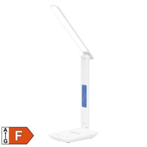 Lampa de birou LED cu incarcator fara fir, alb