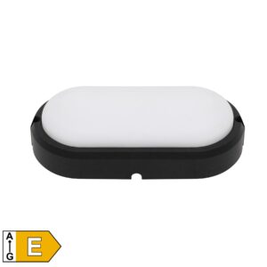 Aplica/plafoniera LED, ovala 18W, 4000K, negru