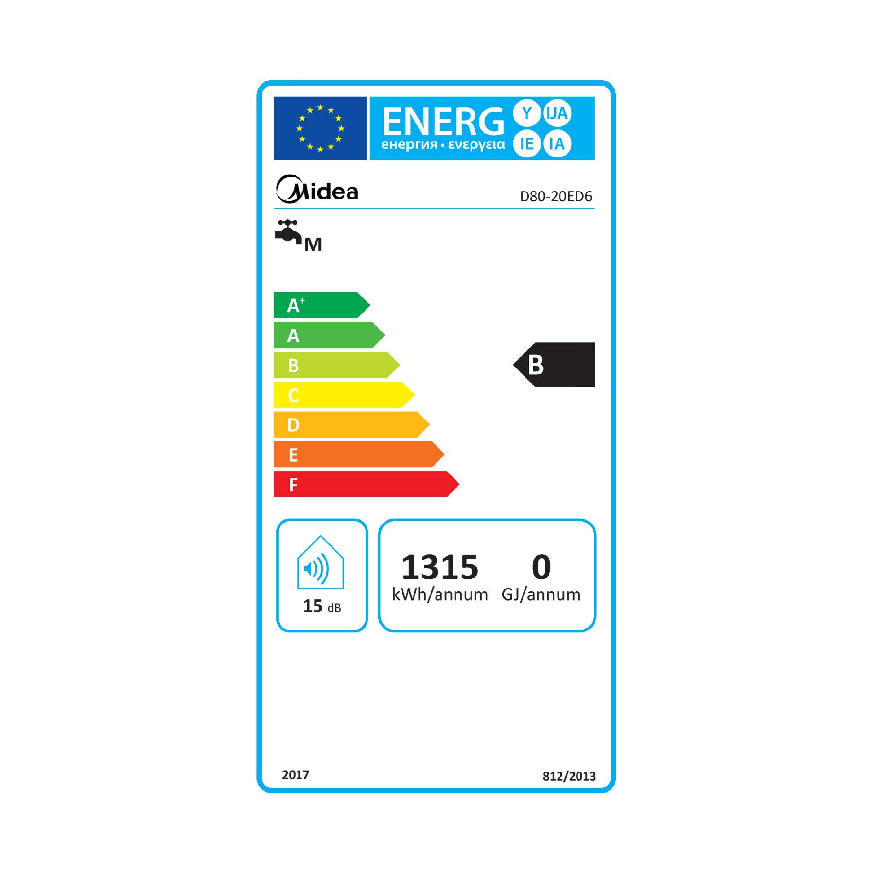 Boiler electric Midea 80 L 2000 W — imaginea 4