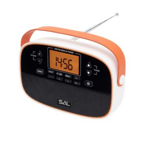 Radio portabil cu LCD și deșteptător, model 5999084965303