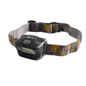 Lanterna frontala Negru cu LED COB de 3 W și luminozitate reglabilă