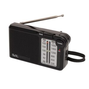 Radio portabil, 2 benzi, negru