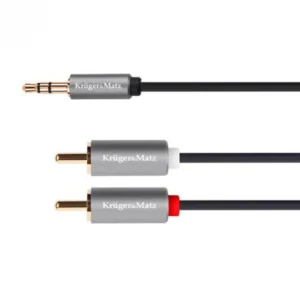 CABLU AUDIO JACK 3.5MM LA 2 X RCA T-T 10M, KM1215