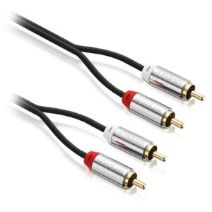 Cablu audio 2xRCA tată - 2xRCA tată 2.0m Sentivus