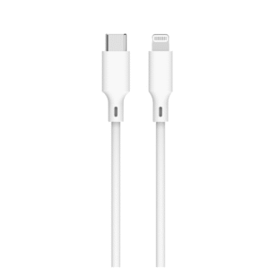 Cablu de date și încărcare Lightning - USB C WELL, alb, 1 m