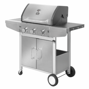 Grill gaz Teesa BBQ 3001 cu 3 arzătoare și grătar din fontă