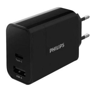 Încărcător rețea Philips DLP2621/12 Fast Charger 30W cu USB-A și USB-C