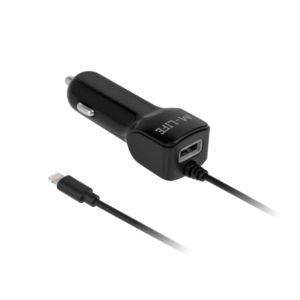 Încărcător de mașină pentru telefon M-LIFE, negru, USB, 2100 mAh