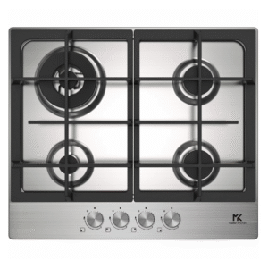 Plită incorporabilă Master Kitchen MKHG 6031ED-TCXS din inox, cu 4 arzătoare și arzător wok