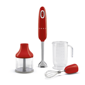 Blender de mână Smeg HBF03RDEU roșu cu accesorii incluse