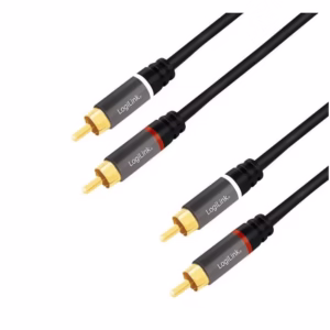 Cablu audio Logilink CA1206 stereo RCA tată - tată 3 m negru