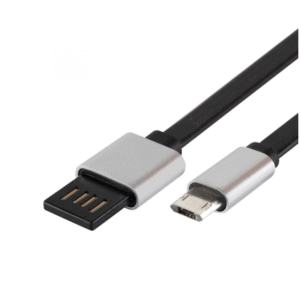 Cablu de încărcare microUSB Home 2 m argintiu/negru