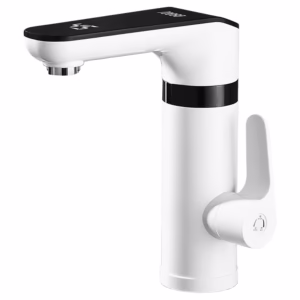 Robinet instant apă caldă Teesa 3500W, alb și negru