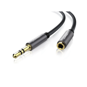 Cablu audio Ugreen AV118 stereo 3.5 mm jack tata la jack mama, 1 m, negru