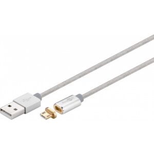 Cablu încărcător Goobay micro USB USB 2.0 1.2 m argintiu