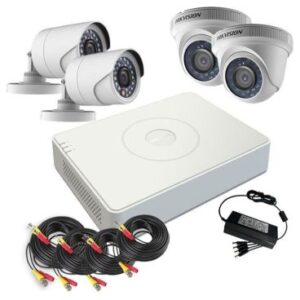 Kit supraveghere video Hikvision DS-J142I cu DVR și 4 camere exterior HD