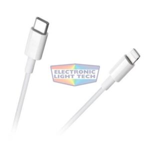 Cablu USB-C la Lightning Rebel RB-6009-100-B alb 1 m