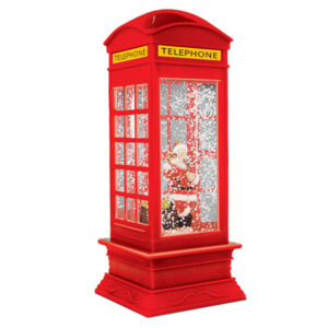 Decoratiune craciun iluminat model cabina telefonica 105x105x260mm RTV200047