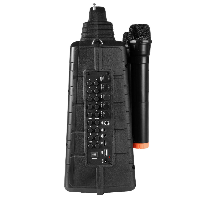 Set portabil karaoke cu ecran incorporat 14.1" si 2 mic wireless KARAVISION