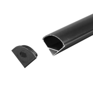 Profil aluminiu pentru banda led 2m 15.8mm x 15.8.mm - negru SKU-2874