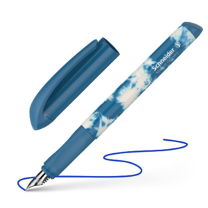 Stilou Easy Schneider A albastru cu design ergonomic și penita din oțel inoxidabil
