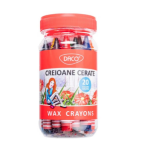 Set de 20 creioane color cerate multicolor Daco pentru desen și colorat