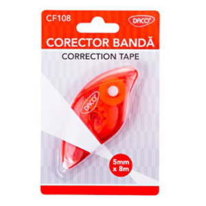 Corector bandă Daco CF108 cu design compact și grip ergonomic pentru corecturi precise