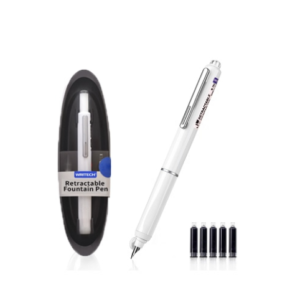 Stilou retractabil alb Writech de la Herlitz cu design ergonomic