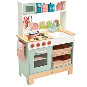 Bucatarie din lemn Tender Leaf Toys - Kitchen Range, 15 piese
