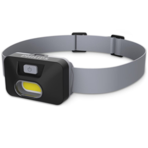 Lanterna frontala LED Philips SFL1000H/10, LED Spot + COB, 130 lm, 3 moduri de lumina, 23m, IPX4, baterii 3xAAA incluse