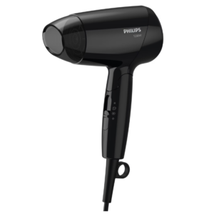 Uscator de par Philips EssentialCare BHC010/10, 1200 W, 3 setari temperatura, maner pliant, Negru